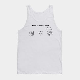 Big Elephant Says Social Distancing 2m Please Tank Top